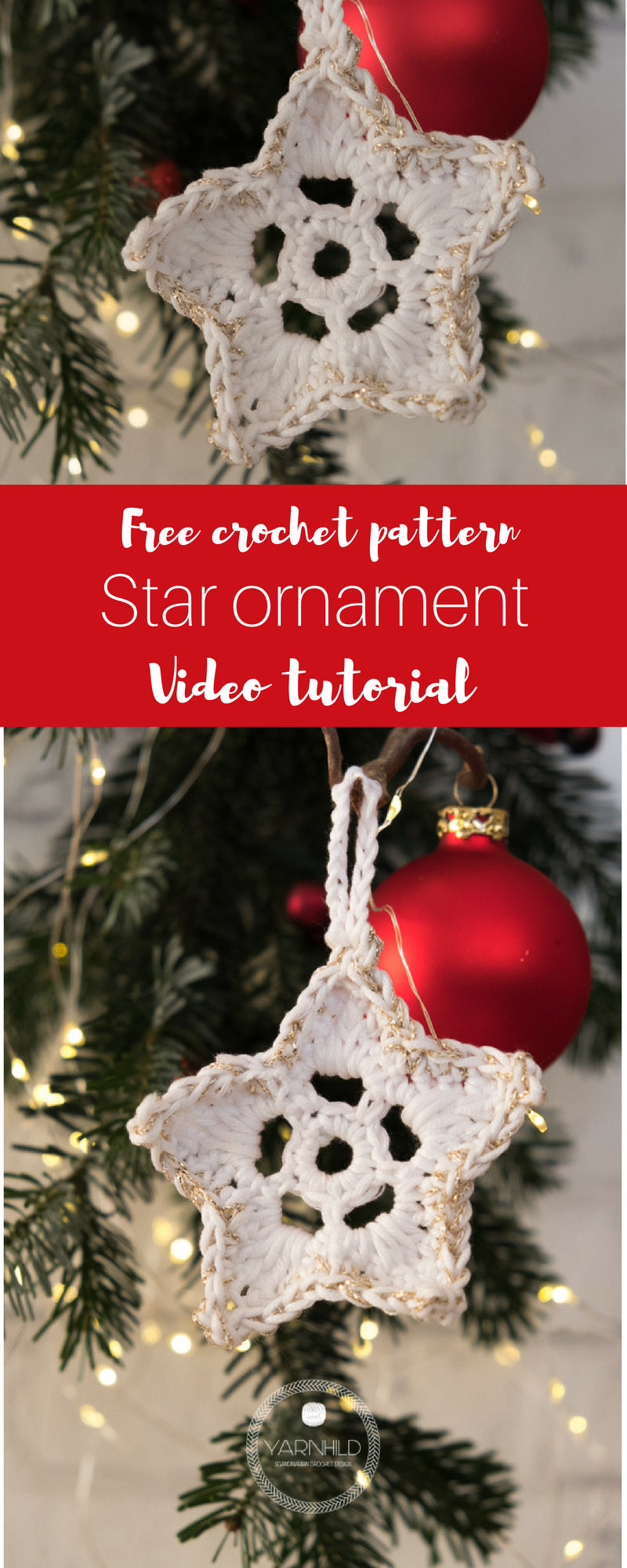 crochet ornament Christmas star/Christmas star ornament 