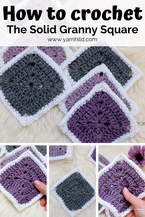 Solid granny square - How to crochet the solid granny square - Video
