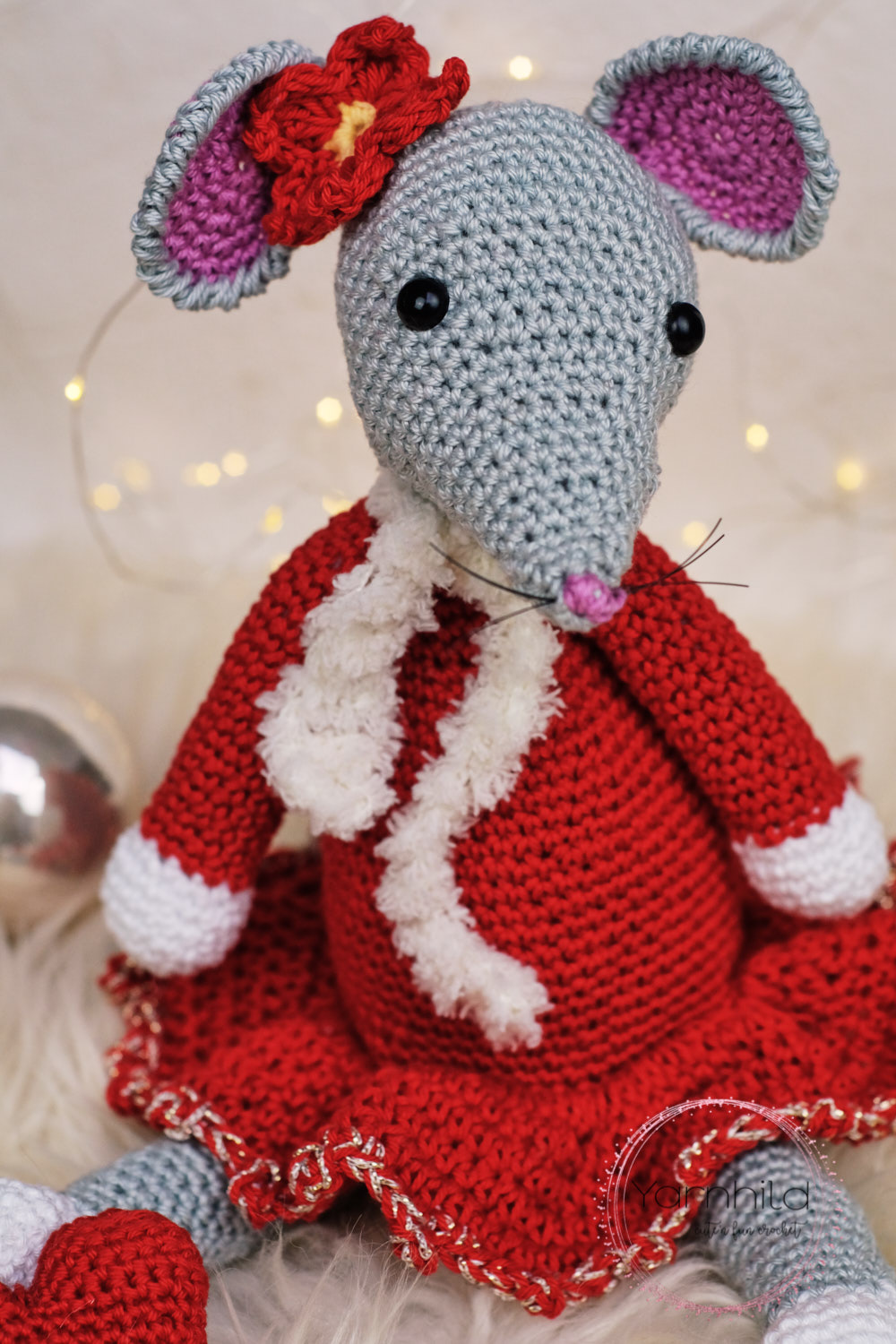 Crochet Christmas mouse Lily