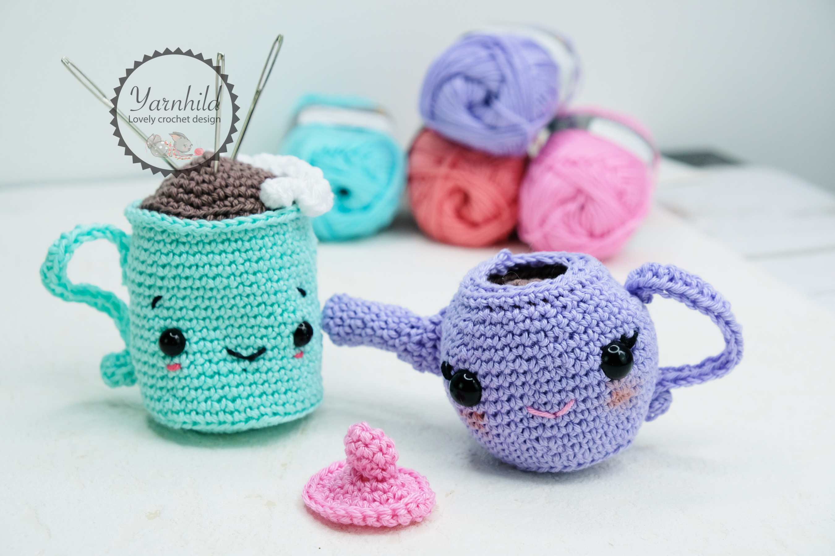 Crochet tea party set