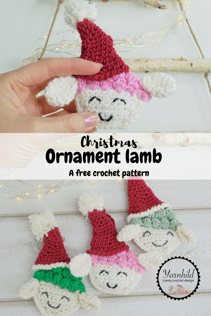 crochet lamb ornament 