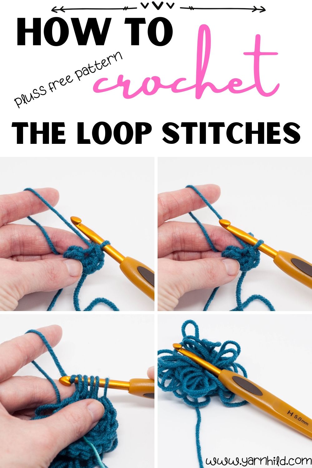 Learn how to crochet the loop stitch - Easy tutorial and link to free ...
