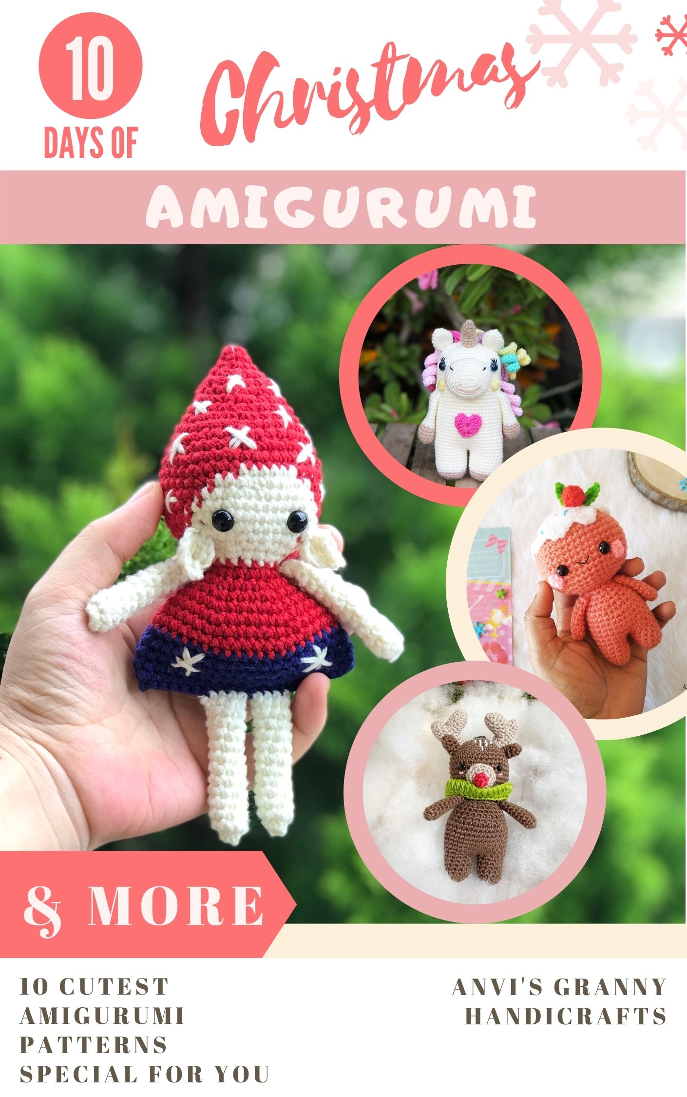 An amazing collection of crochet amigurumi patterns for Christmas! Crochet Christmas ornaments. Crochet christmas free patterns. Crochet Christmas gifts. Crochet Christmas stocking. #crochetforchristmas #christmasamigurumi #crochetornament