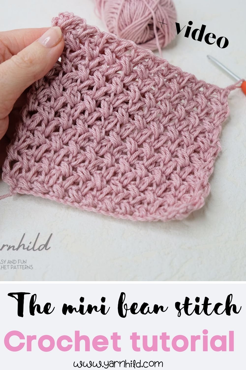 How to crochet the mini bean stitch — For beginners