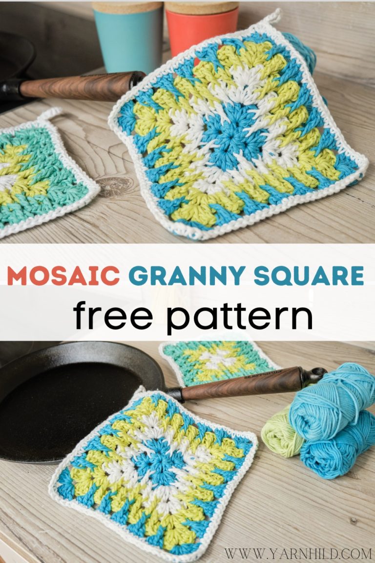 The mosaic granny square — Free crochet video tutorial
