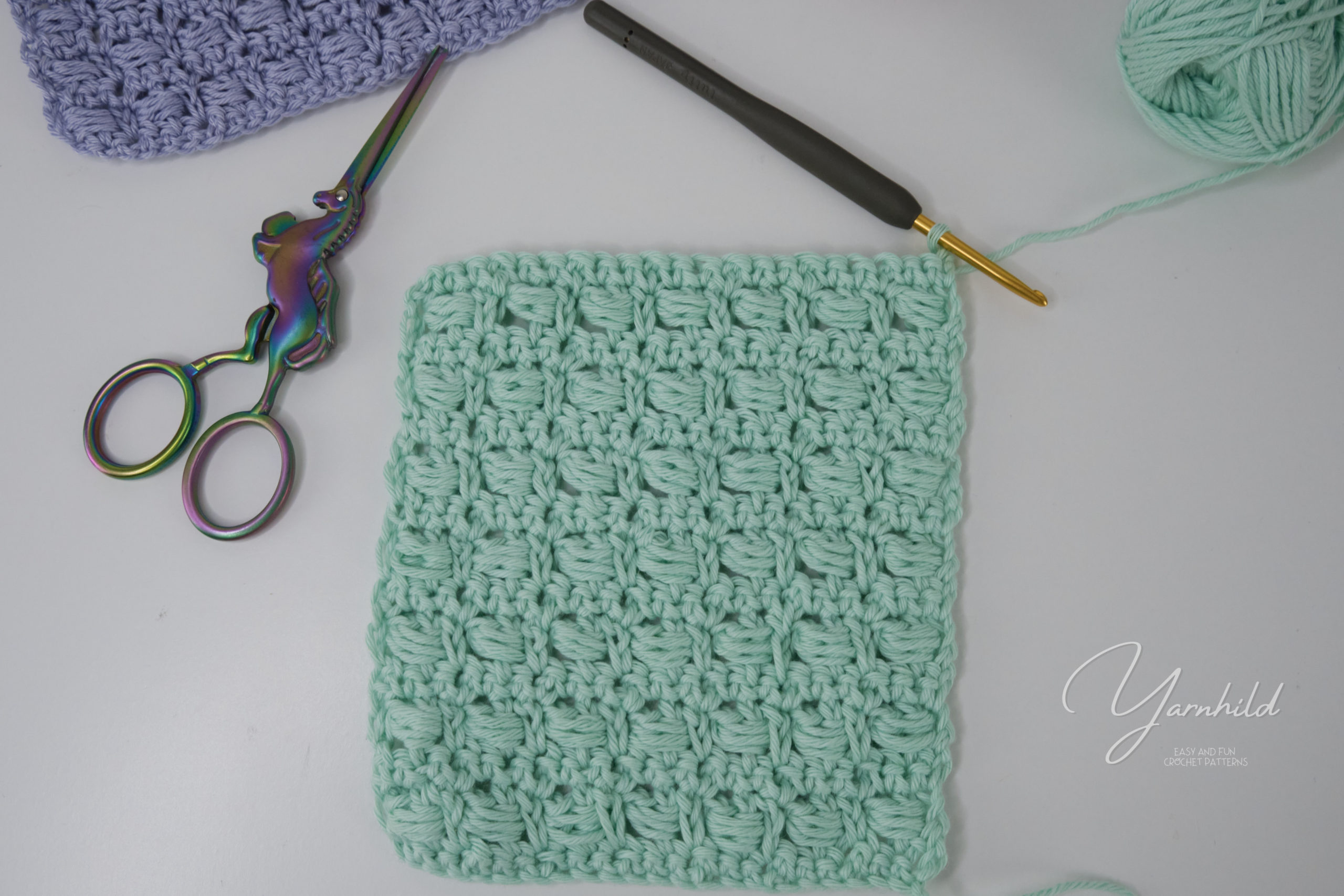 crochet the boxed bead stitch 