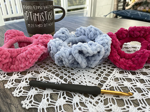 crochet scrunchies